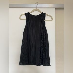 Black sleeveless blouse